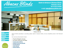 Tablet Screenshot of abacus-blinds.co.uk